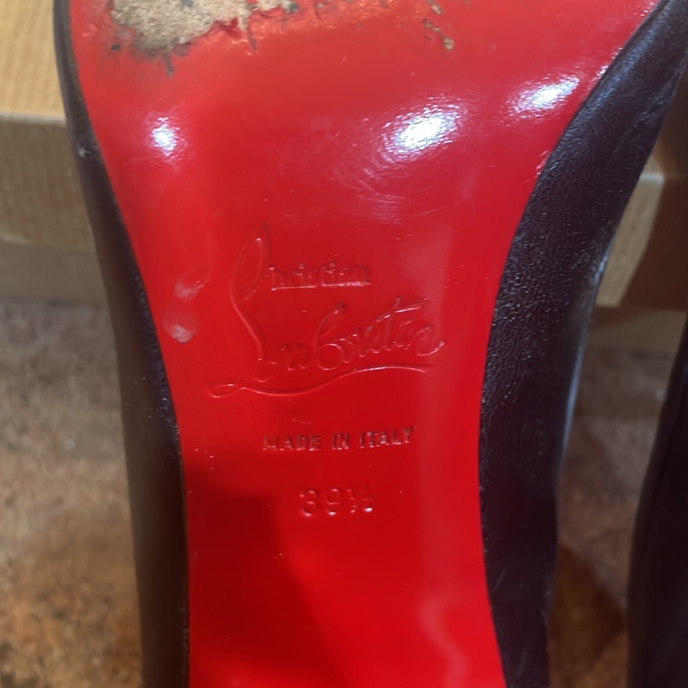 Christian Louboutin, size 9.5 / 39.5, black leather shoe 100% Authentic!!! - Picture 8 of 9